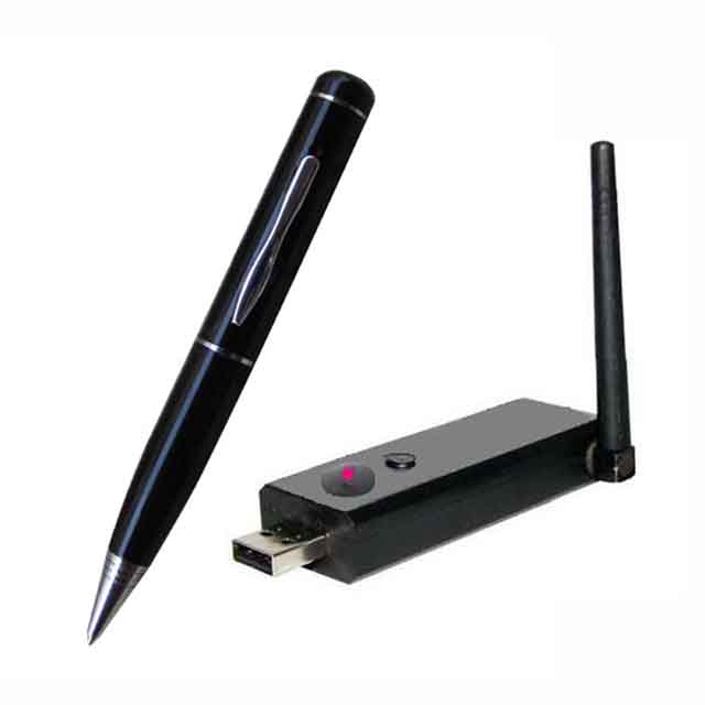 2.4G Wireless Ultra-low lux Pen Camera + Wireless USB Receiver DVR Distance 100M